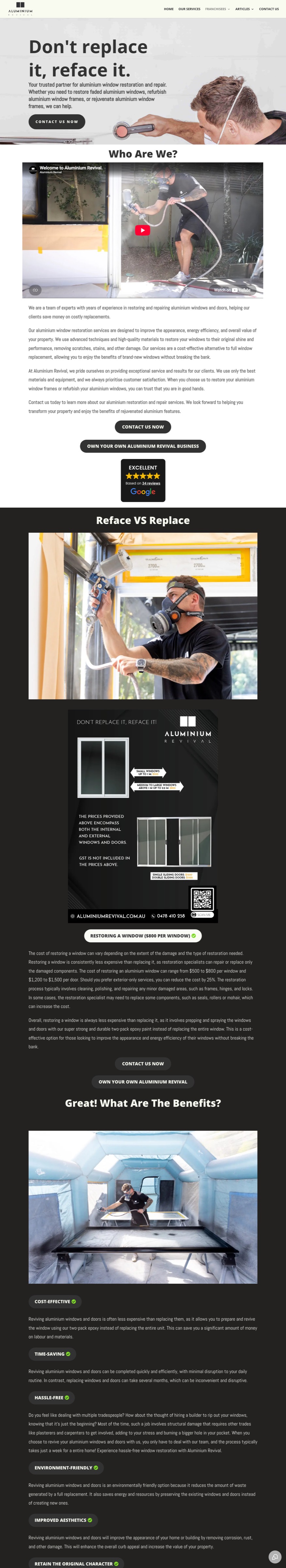 Aluminium Revival — live website