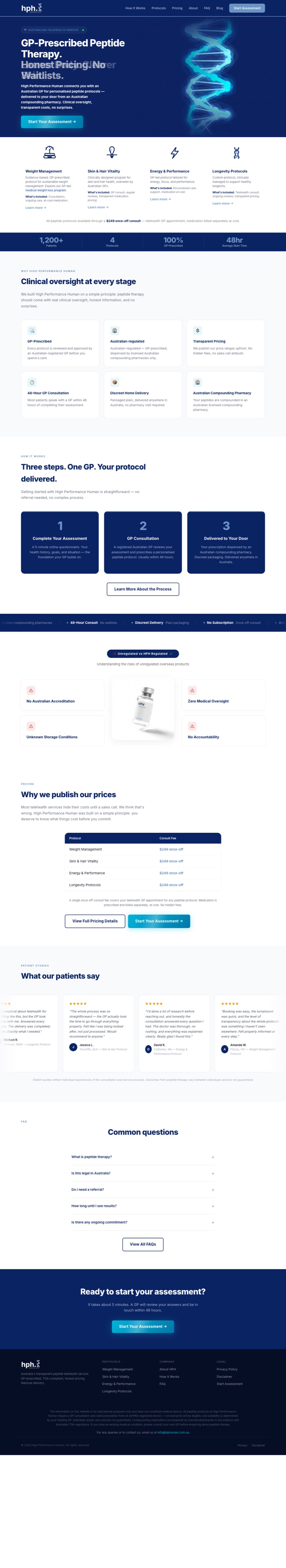 High Performance Human — live website